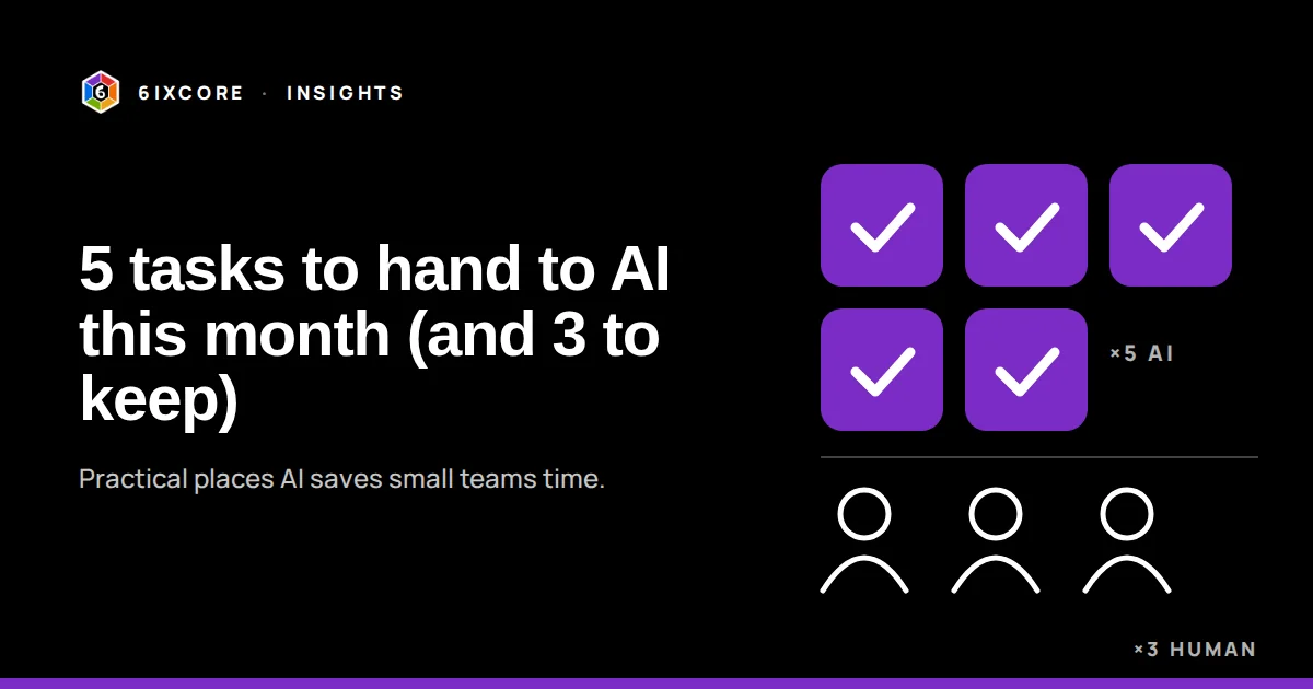 5 Tasks Small Businesses Can Hand to AI This Month (and 3 They Shouldn’t)