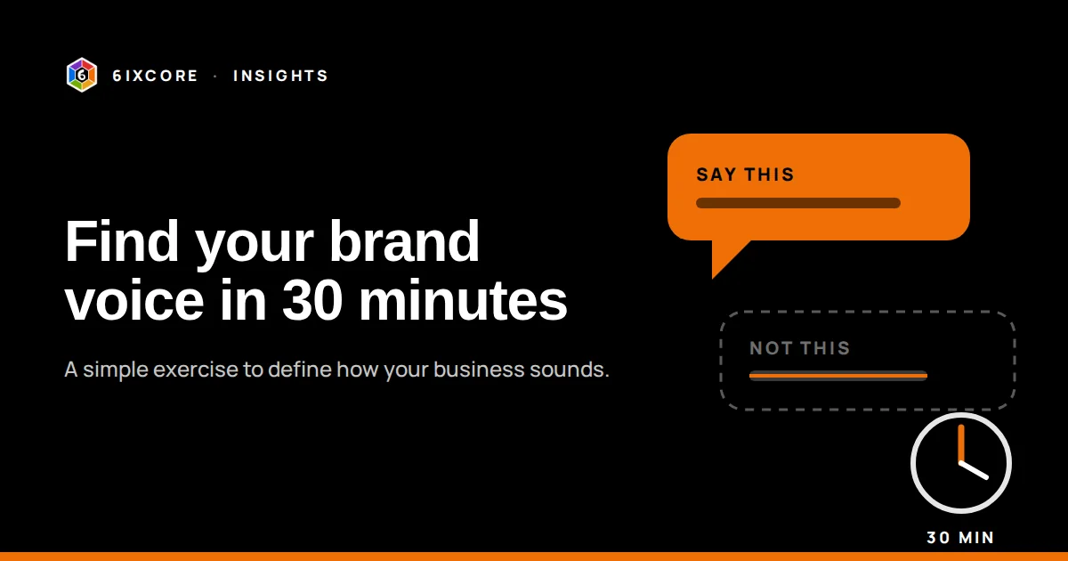 Find your brand voice in 30 minutes
