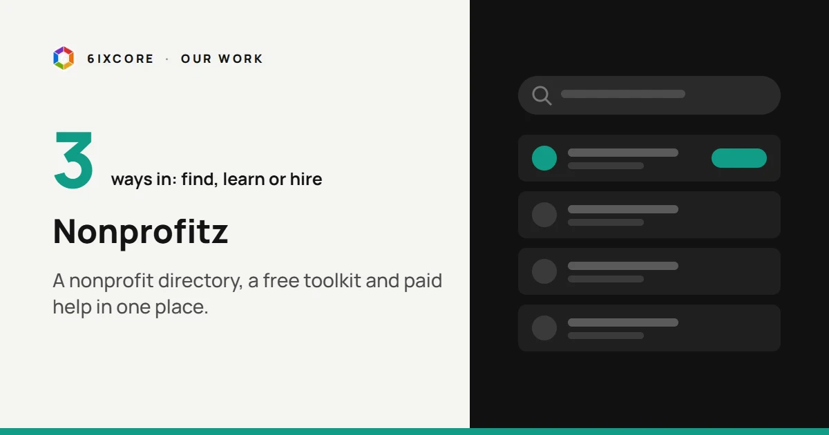 Nonprofitz case study: directory, free toolkit and help for nonprofits